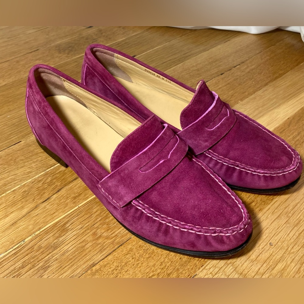 Women's Suede Loafers in Rich Purple